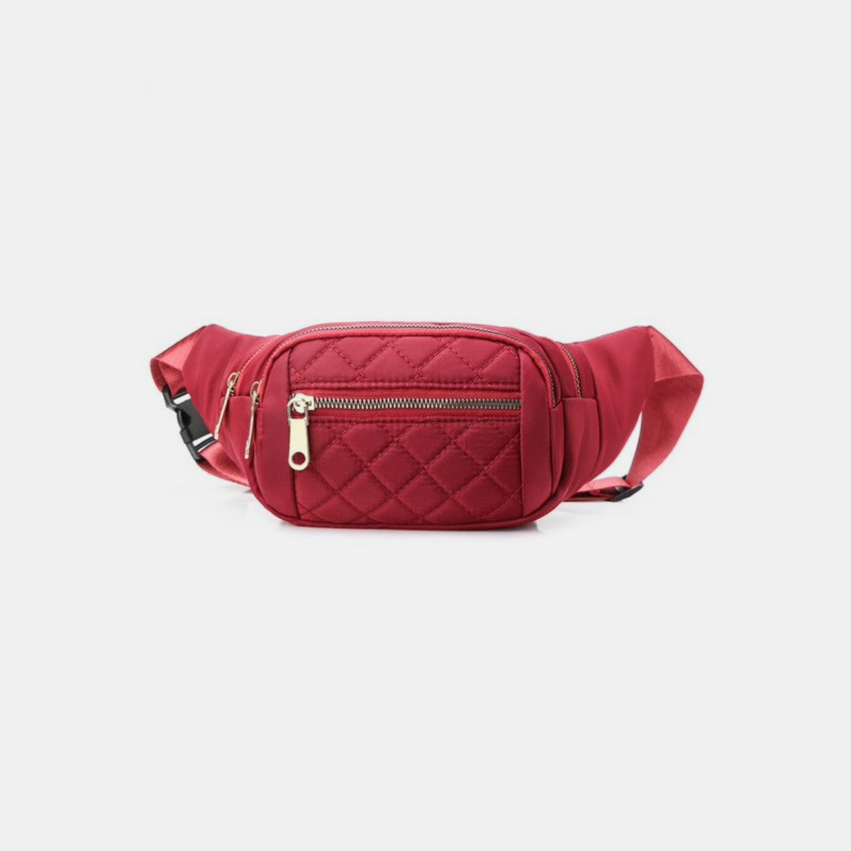 Quilted Multi Pocket Fanny Pack Bag