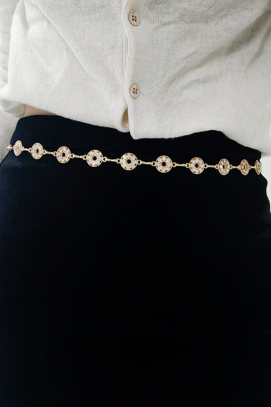 Diamond Daisies Metal Belt