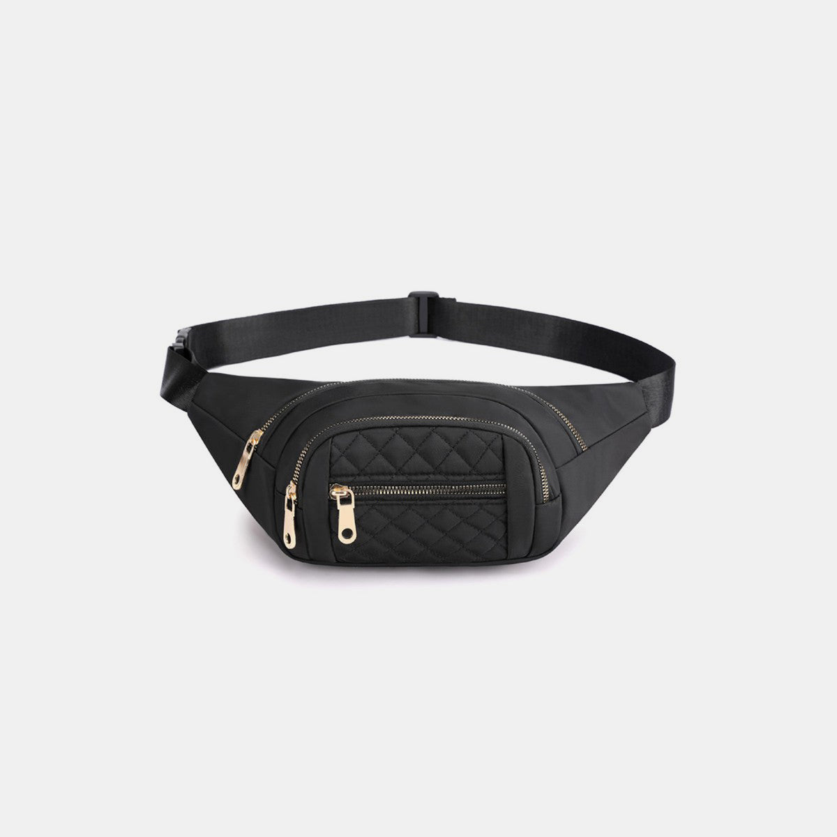 Quilted Multi Pocket Fanny Pack Bag