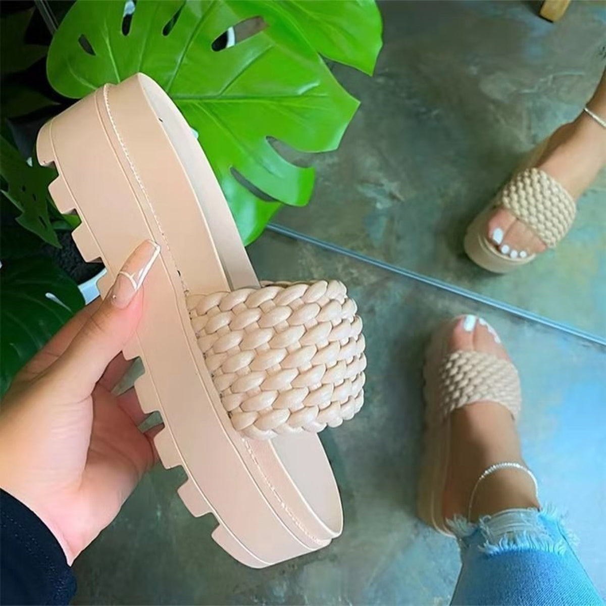 Woven Platform Sandals (3 Variants)