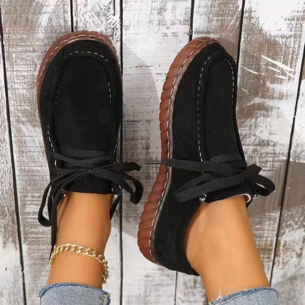 Comfortably Sueded Moccasin Style Shoes