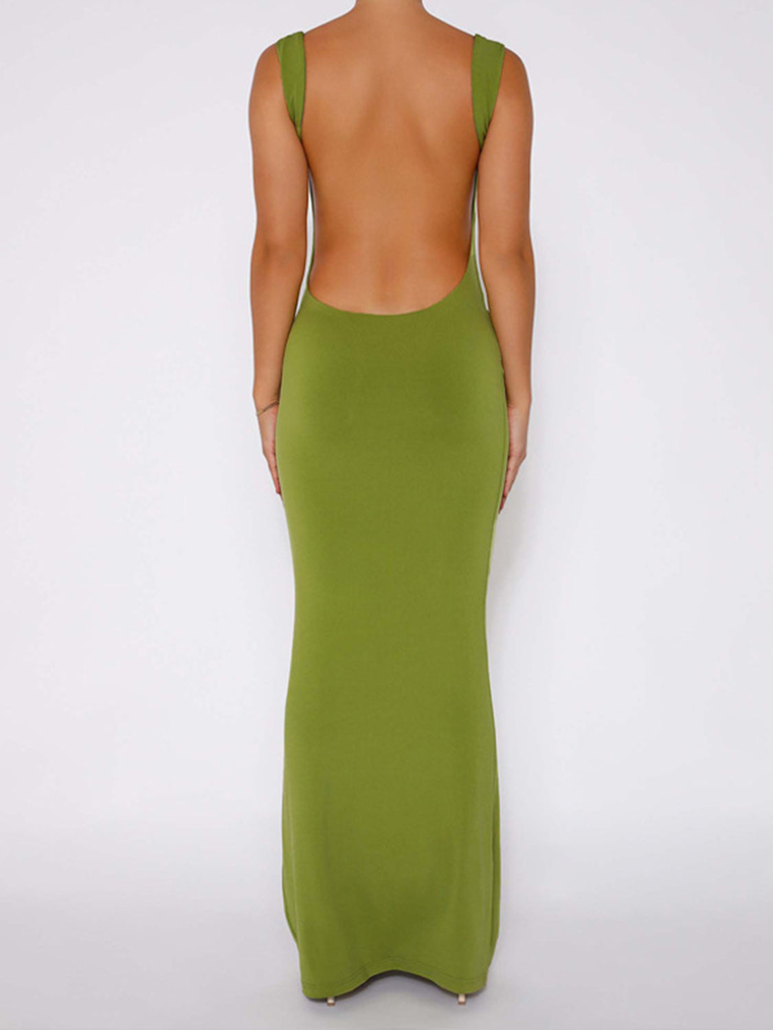 Backless Wide Strap Maxi Dress (3 Variants)