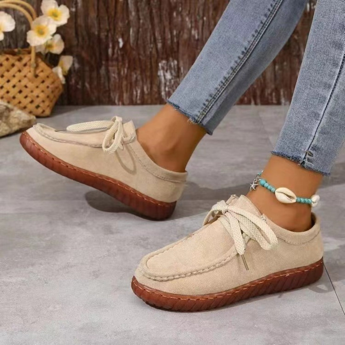 Comfortably Sueded Moccasin Style Shoes