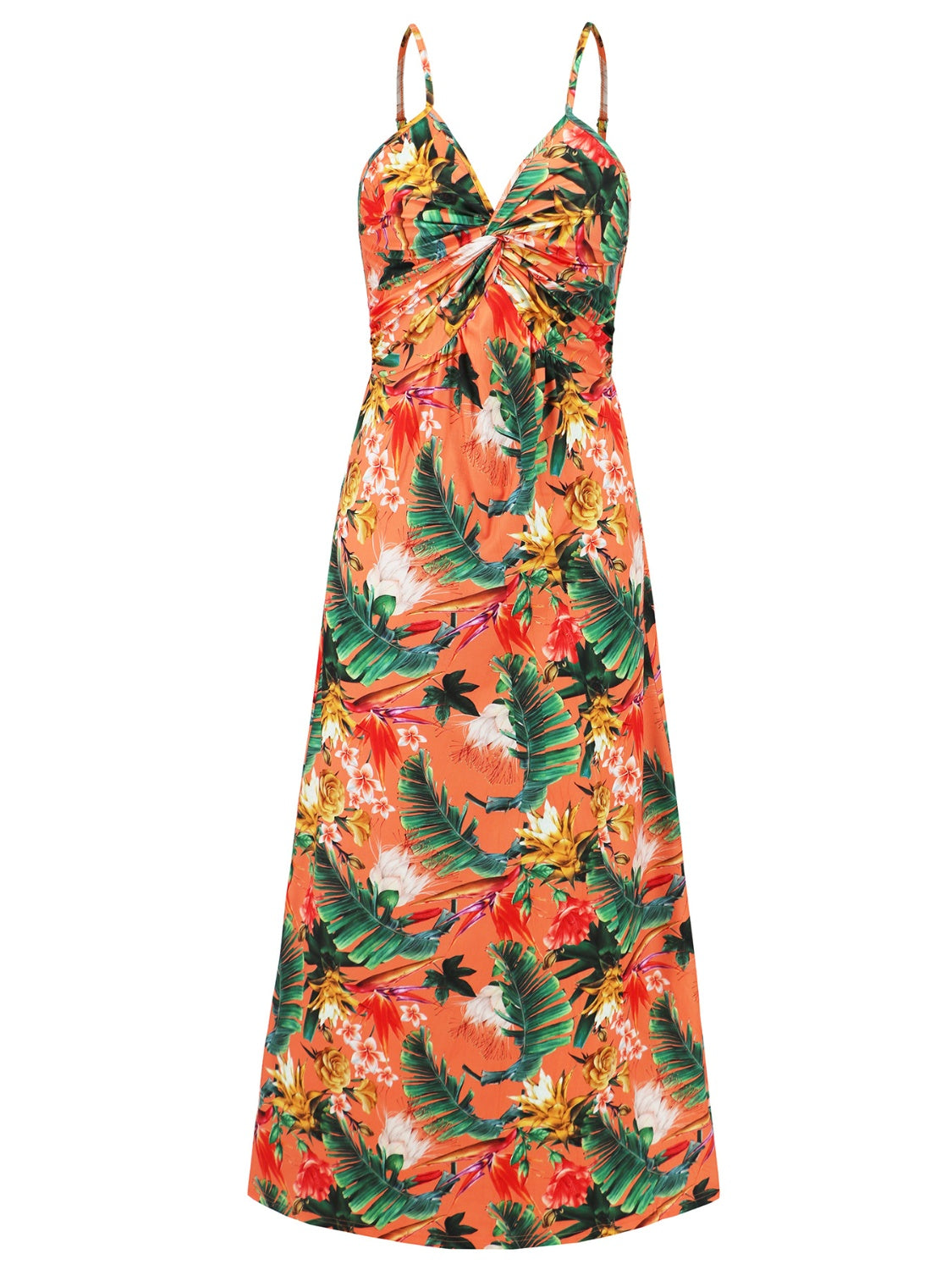 Hawaiian Print Twisted Printed V-Neck Cami Dress (8 Variants)