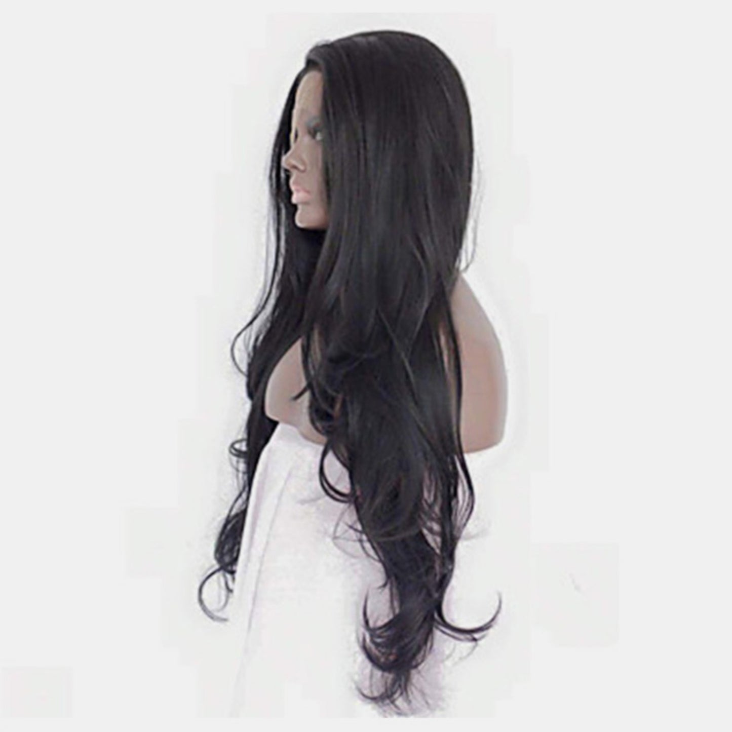 24'' Dark Brown Long Loose Wavy Ends Lace Front Synthetic Wig