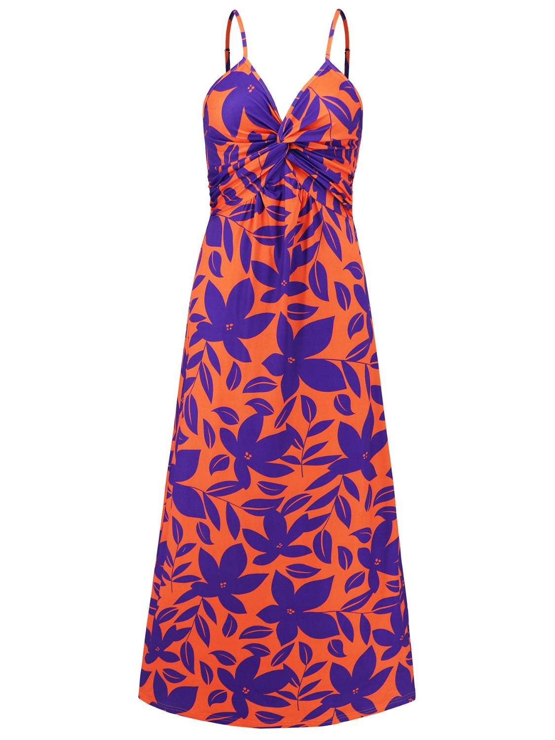 Hawaiian Print Twisted Printed V-Neck Cami Dress (8 Variants)