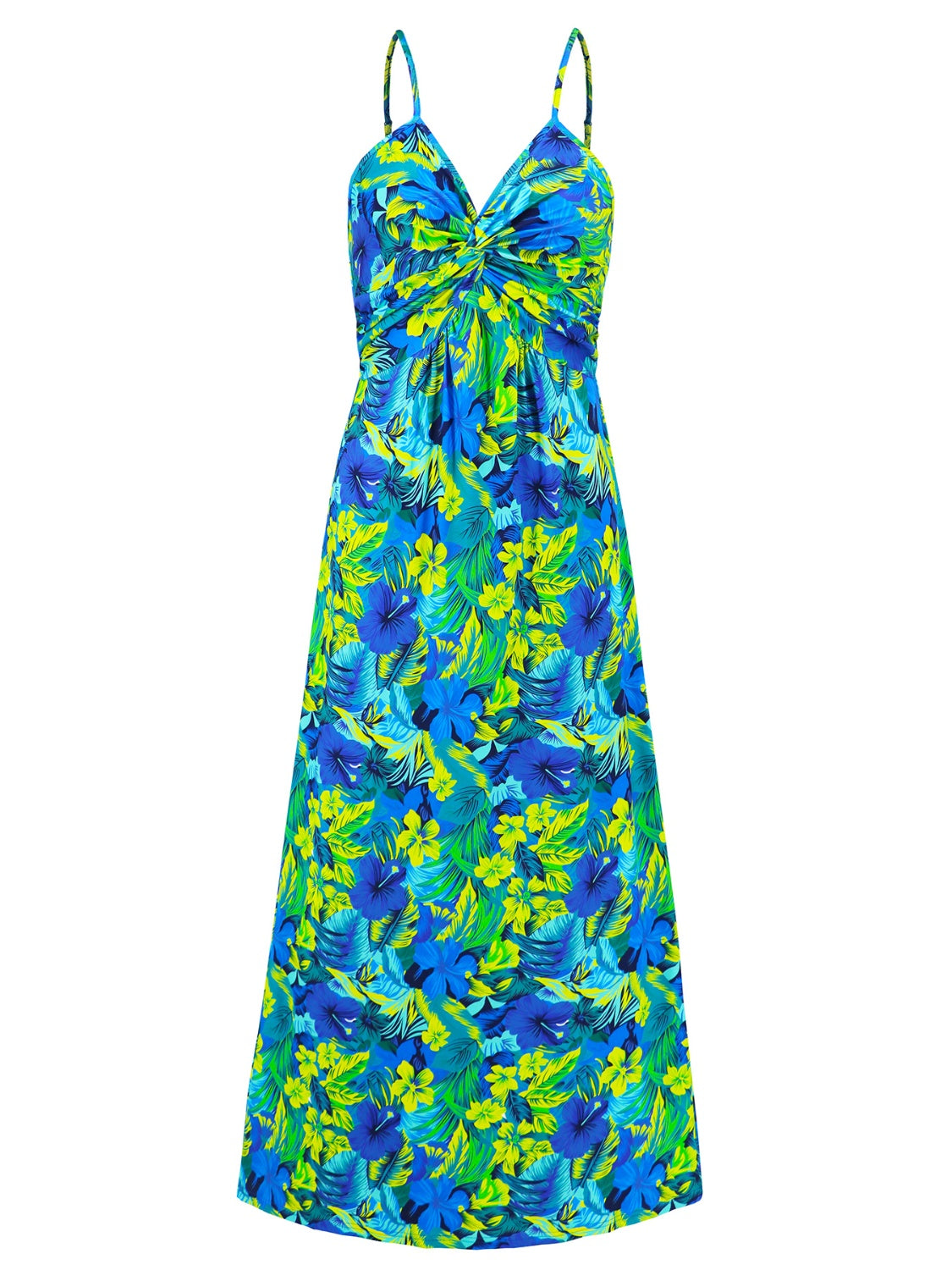 Hawaiian Print Twisted Printed V-Neck Cami Dress (8 Variants)