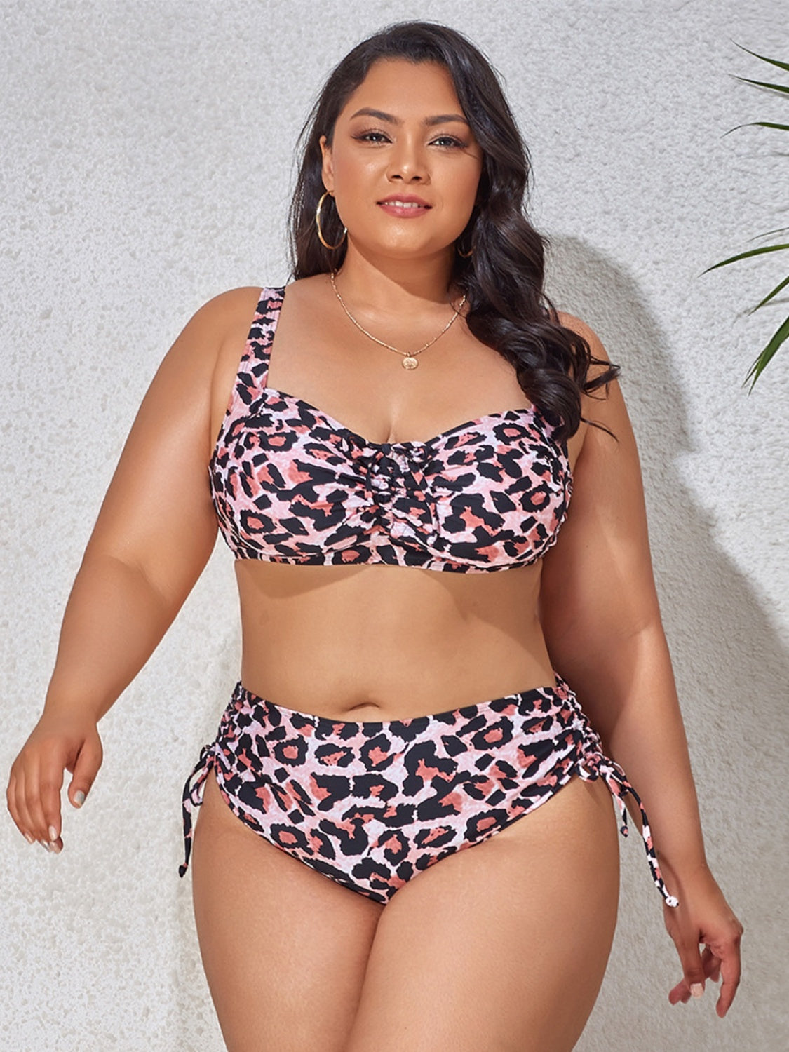 Plus Size Printed Wide Strap Two-Piece Swim Suit (9 Variants)