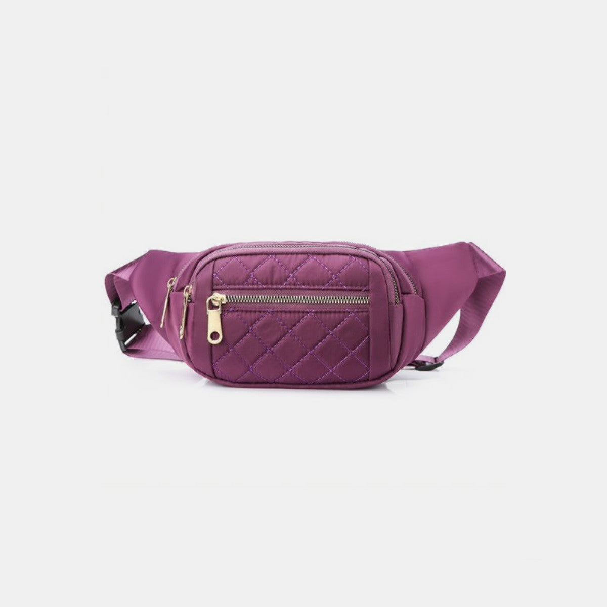 Quilted Multi Pocket Fanny Pack Bag