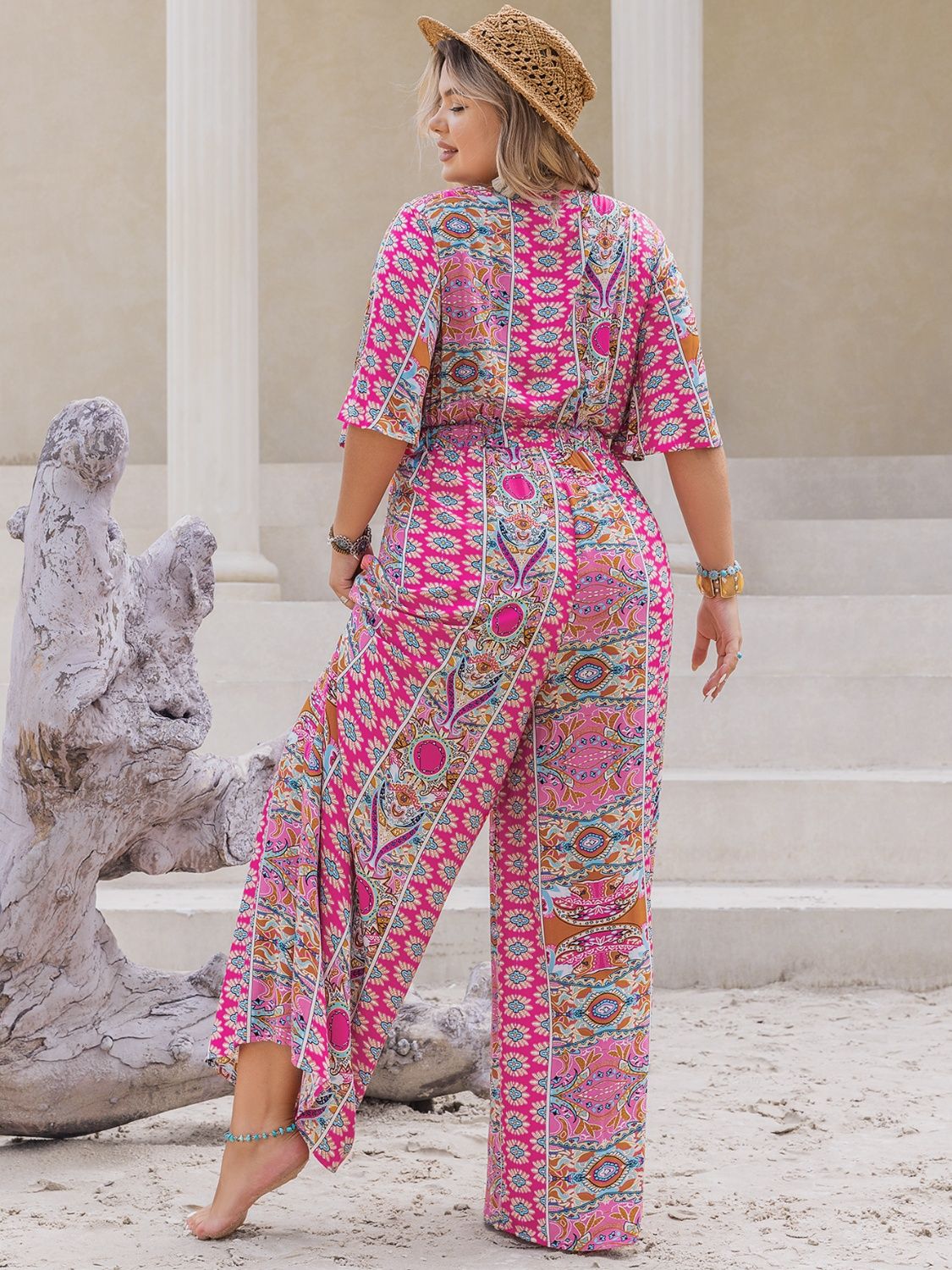 Eastern Vibes Plus Size Wide Leg Jumpsuit (2 Variants)