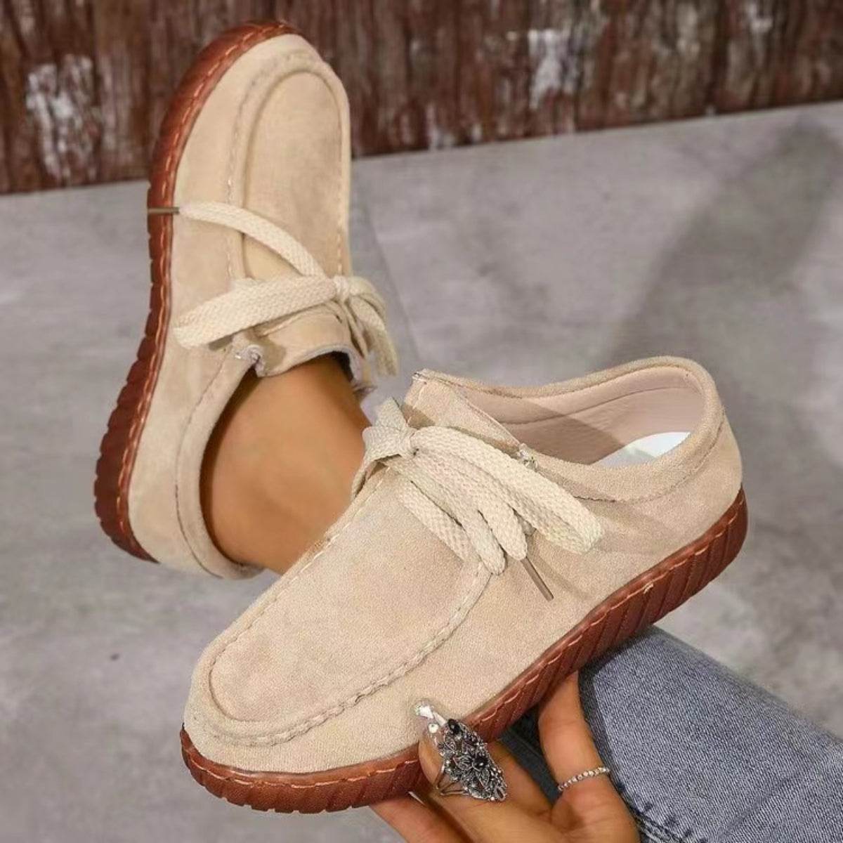 Comfortably Sueded Moccasin Style Shoes