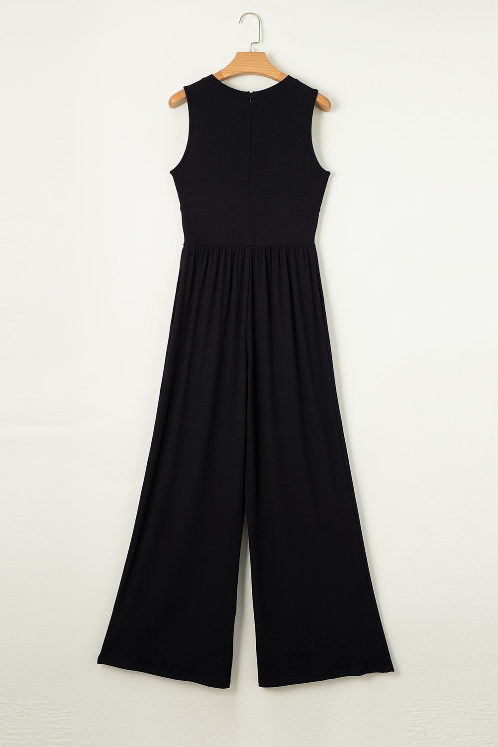 Round Neck Sleeveless Jumpsuit w/Pockets (2 Variants)