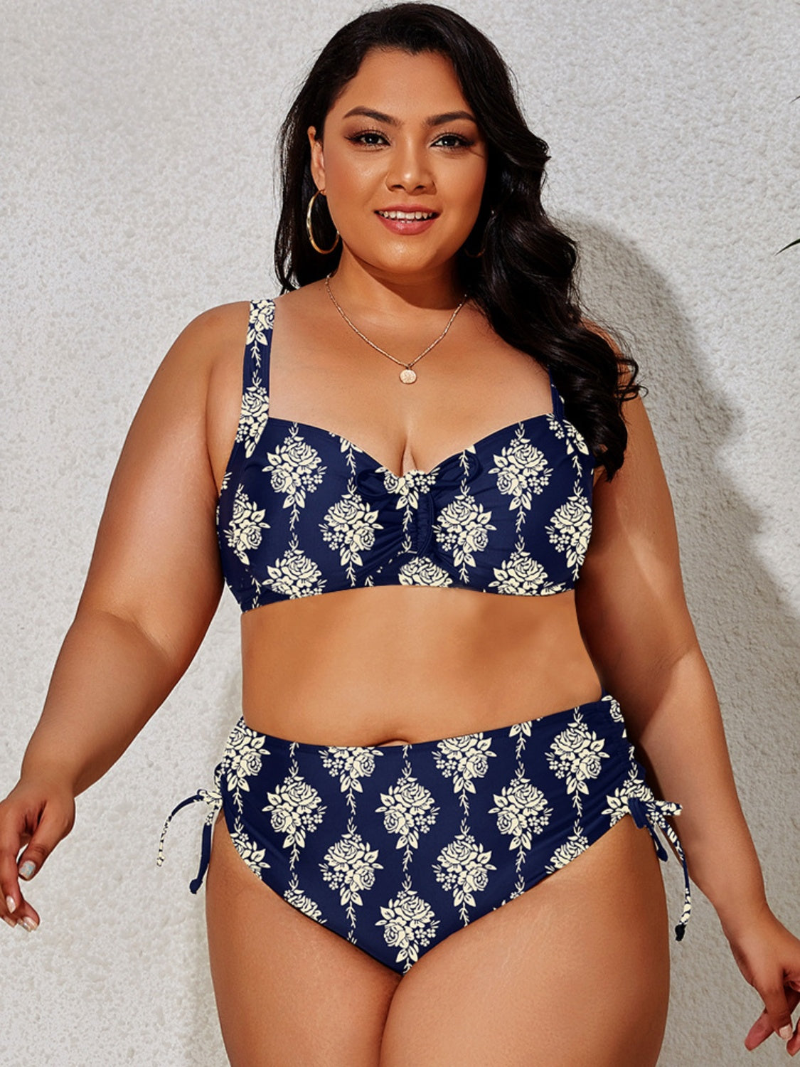 Plus Size Printed Wide Strap Two-Piece Swim Suit (9 Variants)