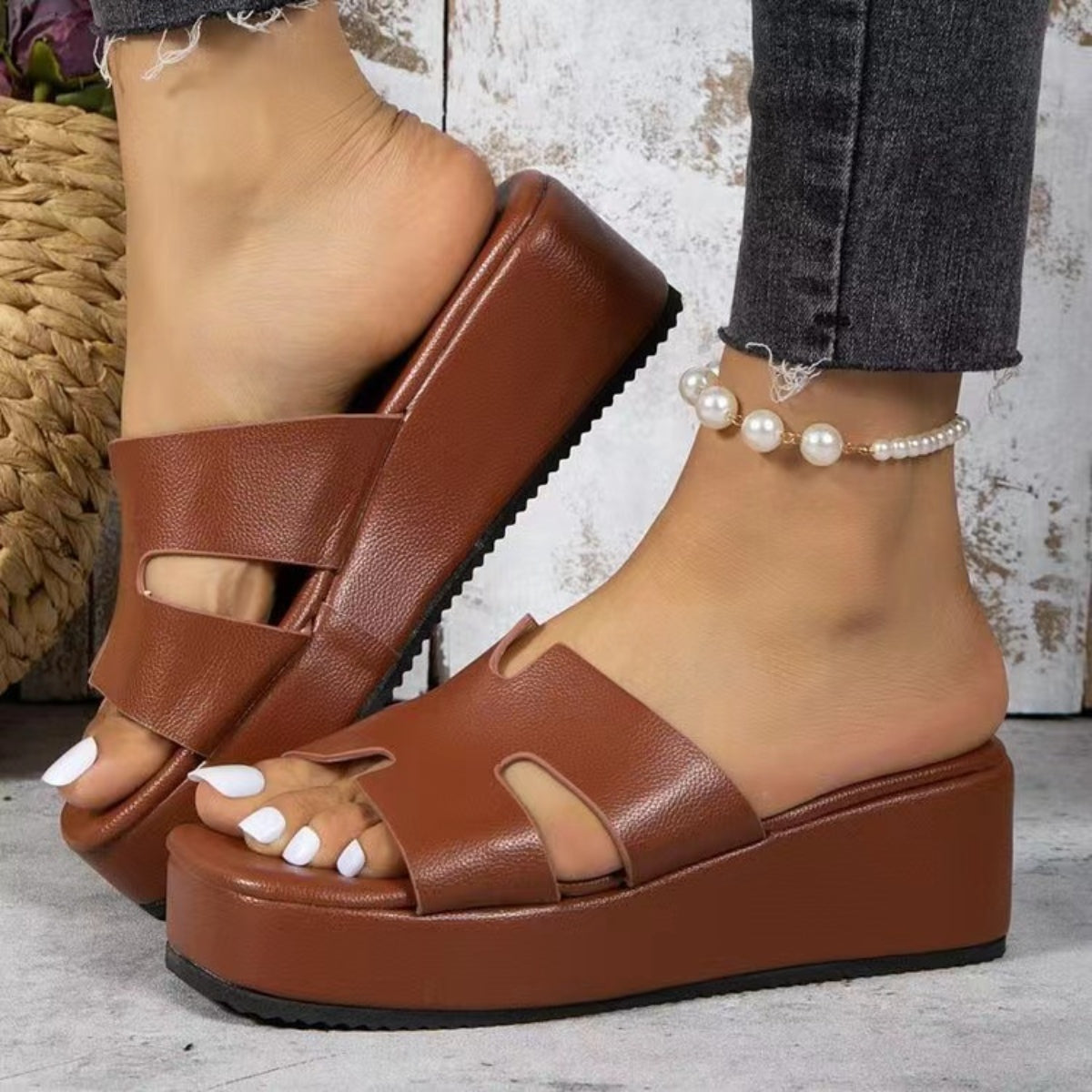 X Marks The Spot Wedge Sandals (5 Variants)