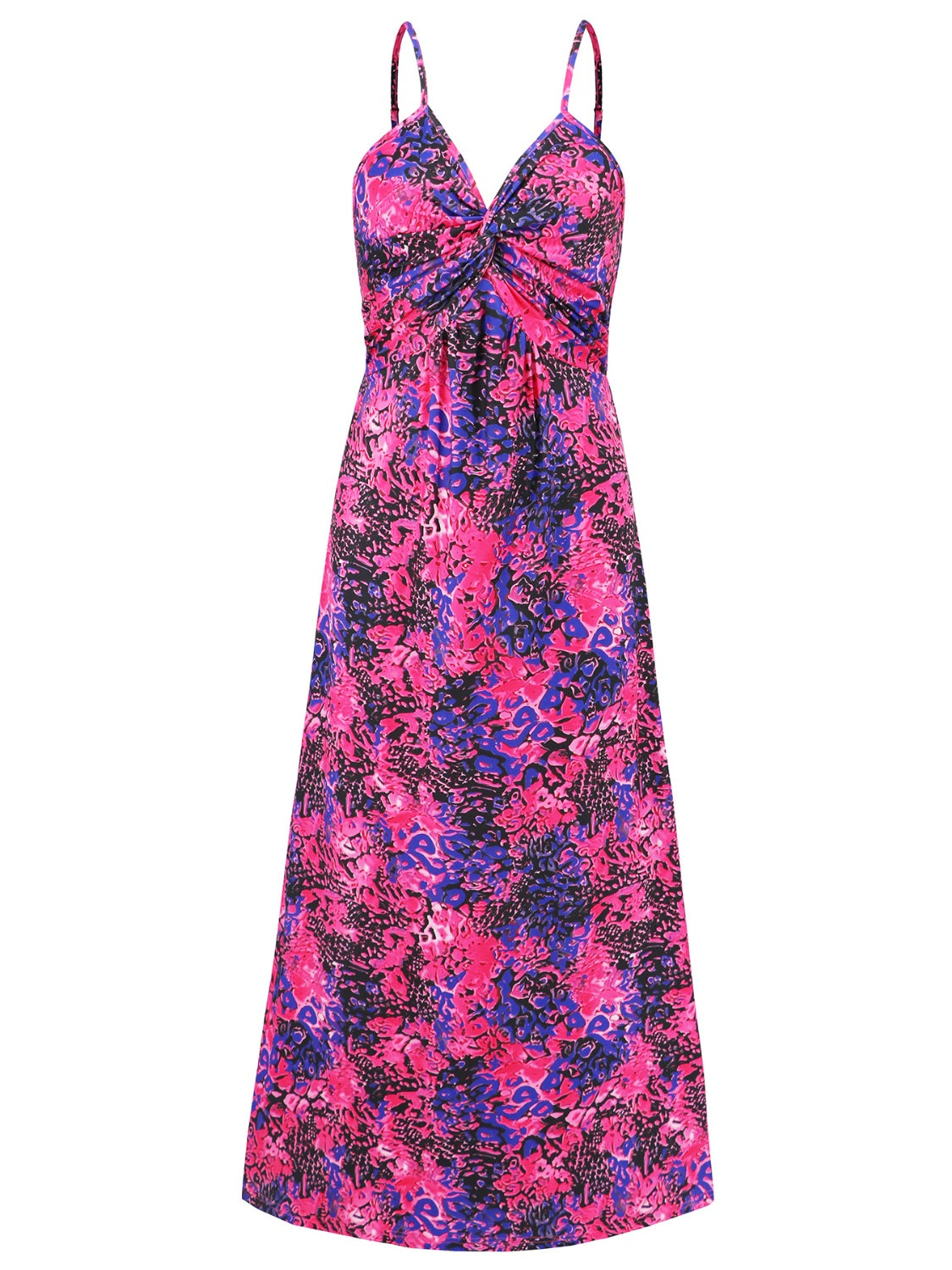 Hawaiian Print Twisted Printed V-Neck Cami Dress (8 Variants)