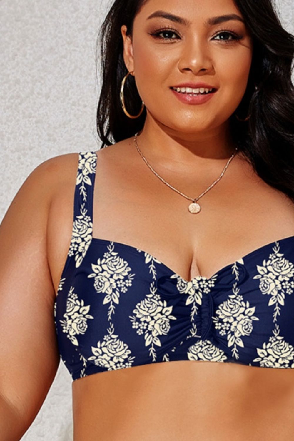 Plus Size Printed Wide Strap Two-Piece Swim Suit (9 Variants)