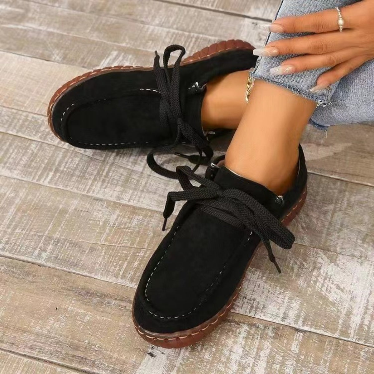 Comfortably Sueded Moccasin Style Shoes