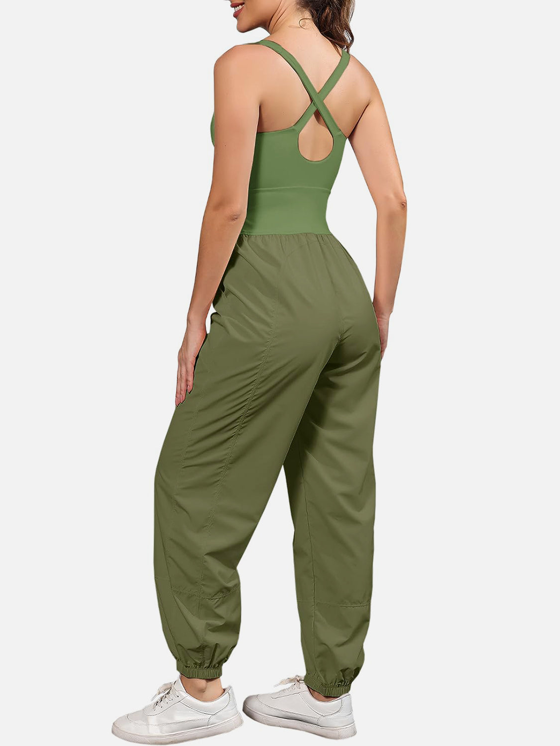 Cutout Scoop Neck Wide Strap Jumpsuit (9 Variants)