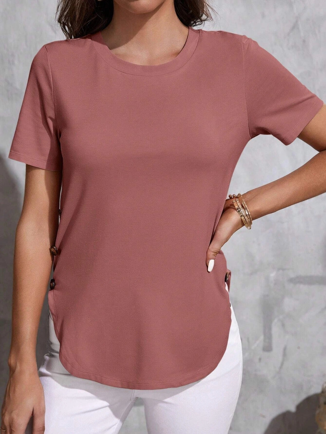 Round Neck Short Sleeve T-Shirt