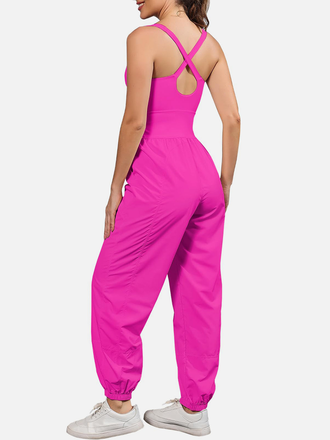 Cutout Scoop Neck Wide Strap Jumpsuit (9 Variants)