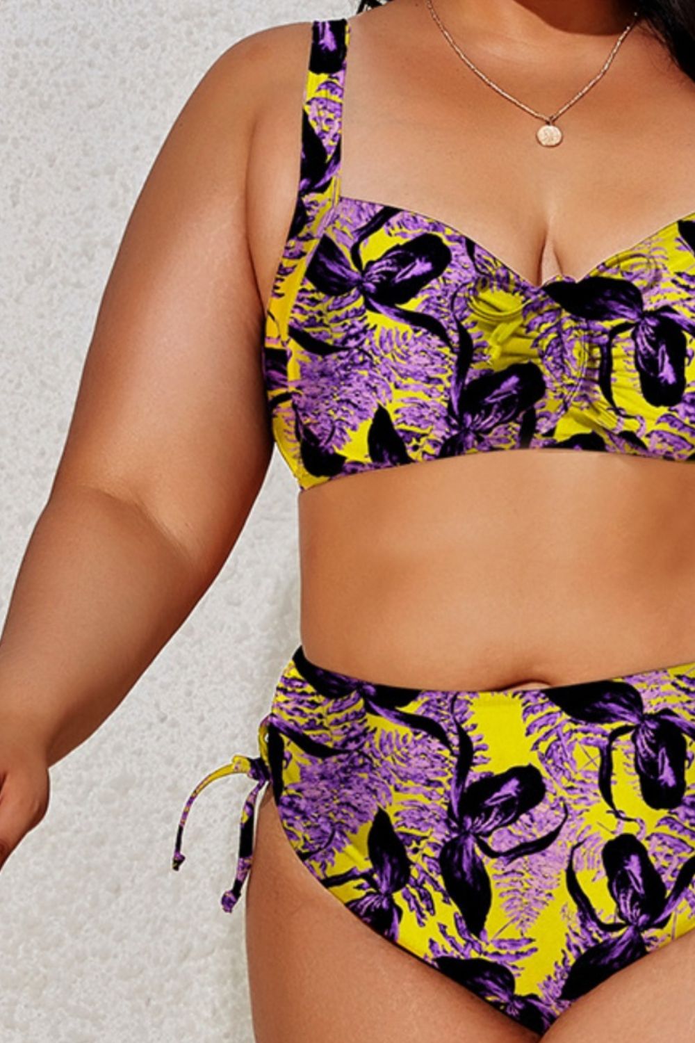 Plus Size Printed Wide Strap Two-Piece Swim Suit (9 Variants)