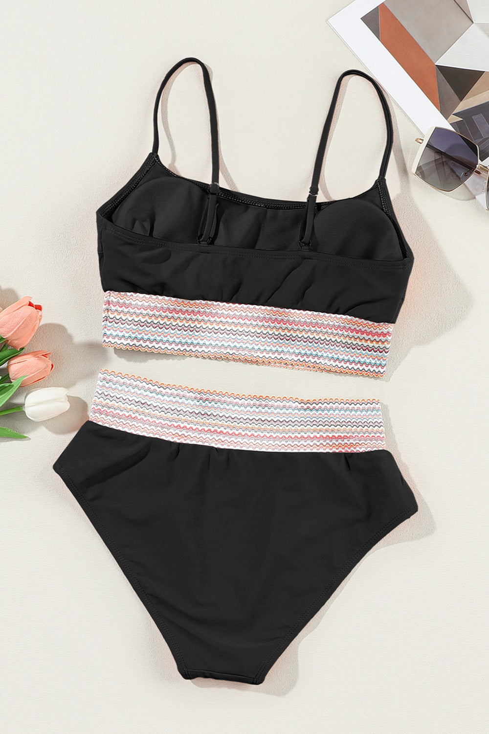 Scoop Neck Spaghetti Strap Two-Piece Swim Set (2 Variants)