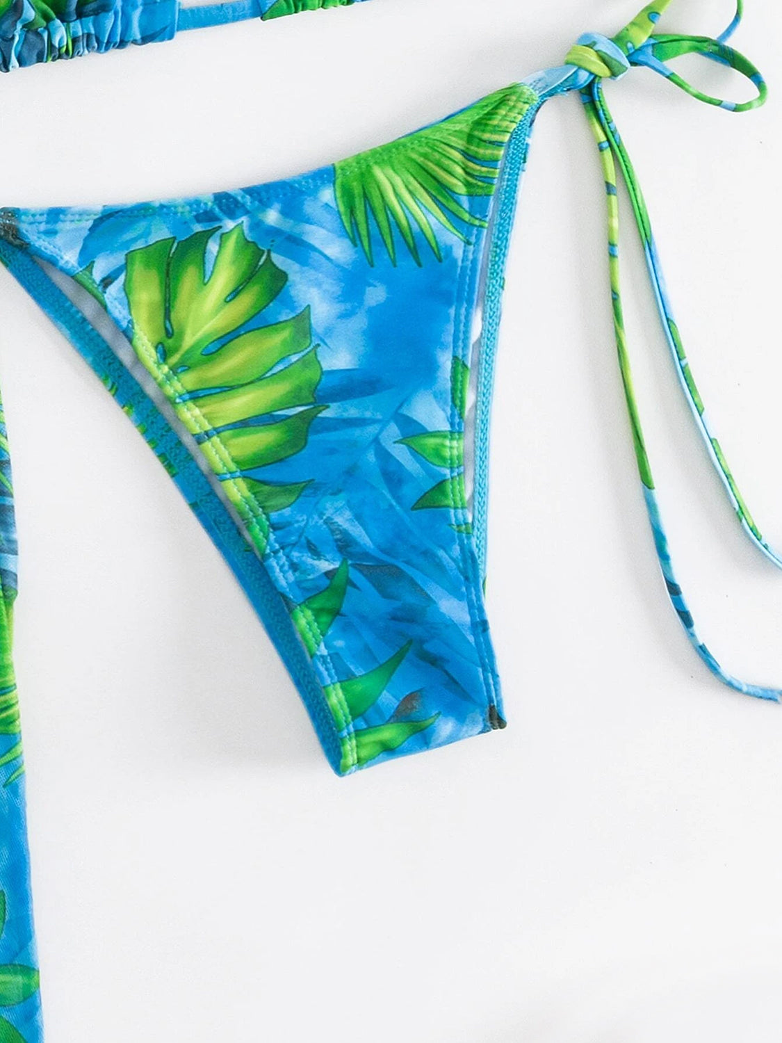 Tropical Three-Piece Triangle Top Swim Set (6 Variants)