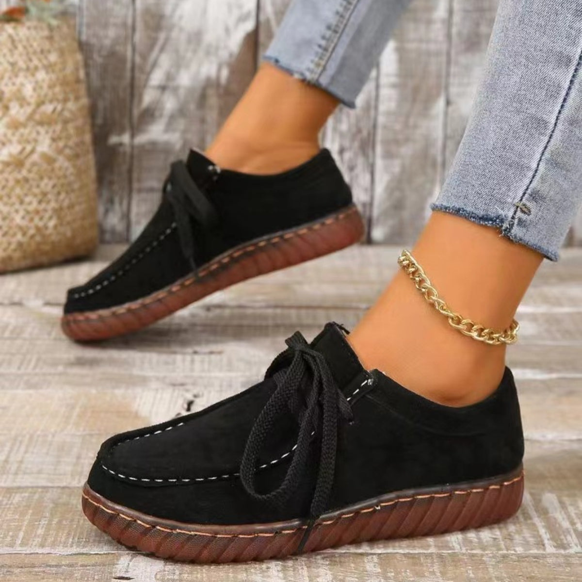 Comfortably Sueded Moccasin Style Shoes