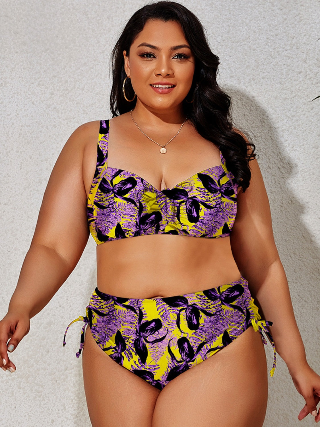 Plus Size Printed Wide Strap Two-Piece Swim Suit (9 Variants)