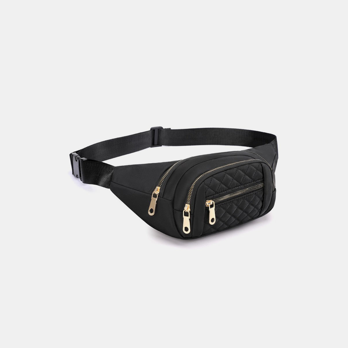 Quilted Multi Pocket Fanny Pack Bag