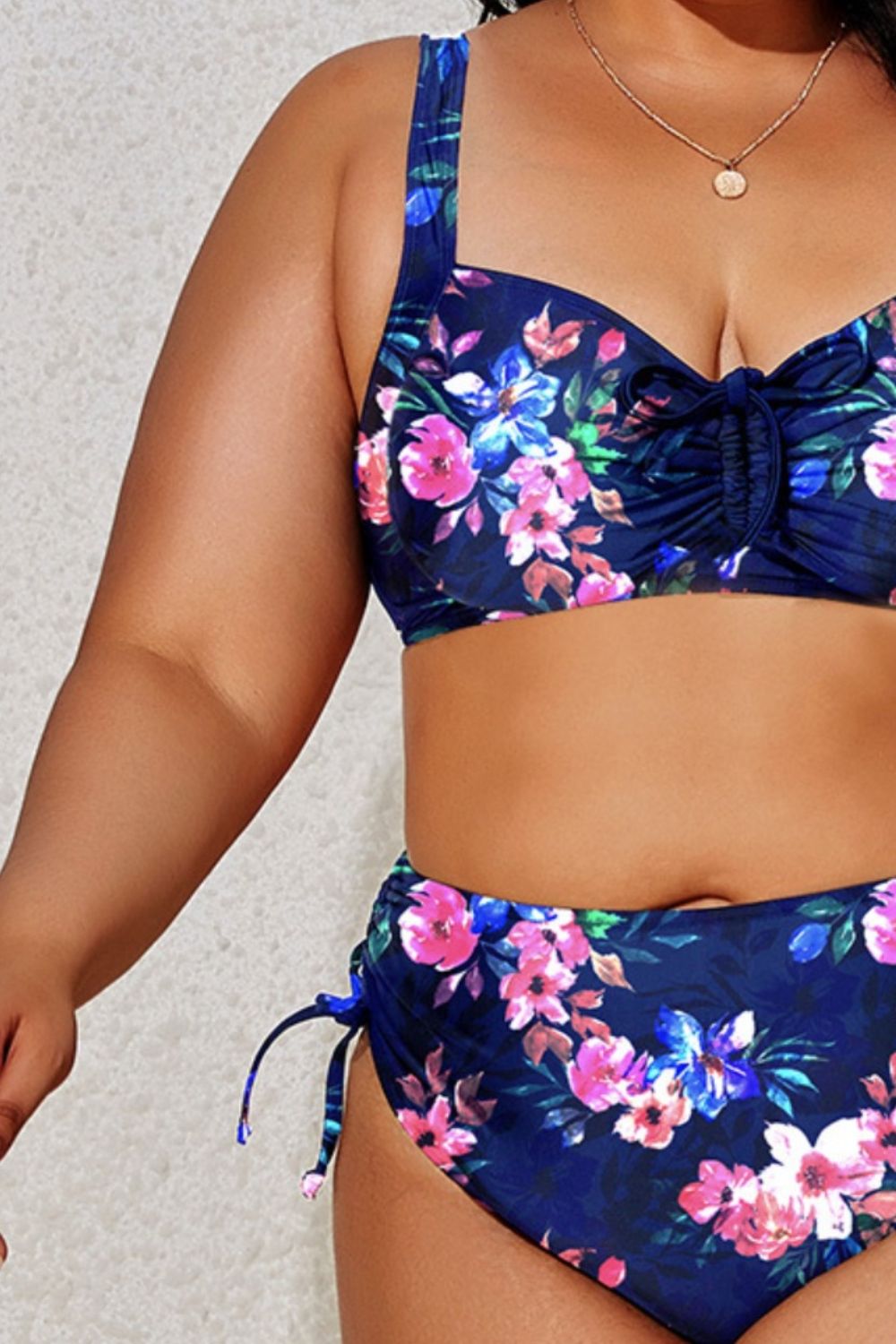 Plus Size Printed Wide Strap Two-Piece Swim Suit (9 Variants)