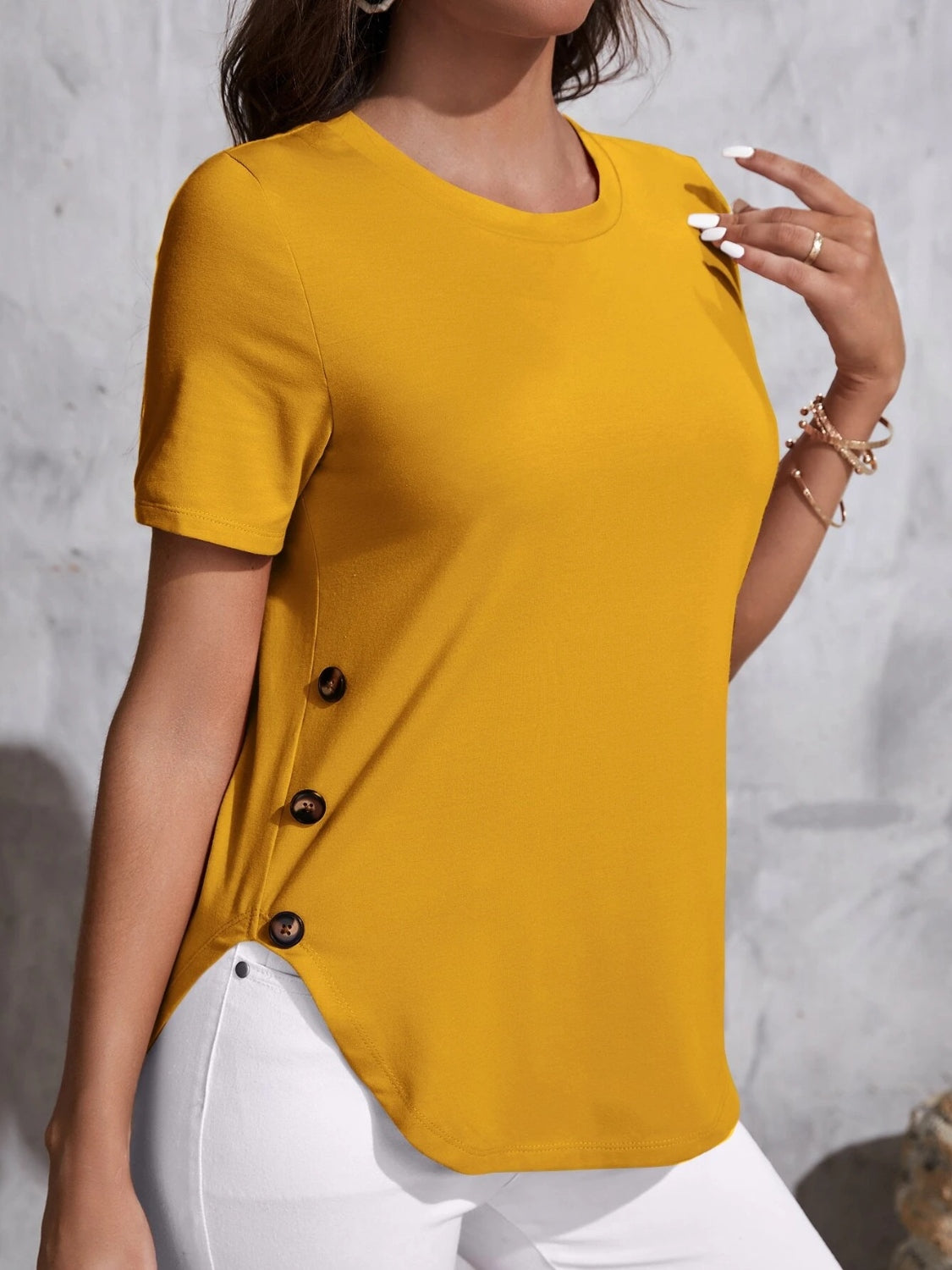 Round Neck Short Sleeve T-Shirt