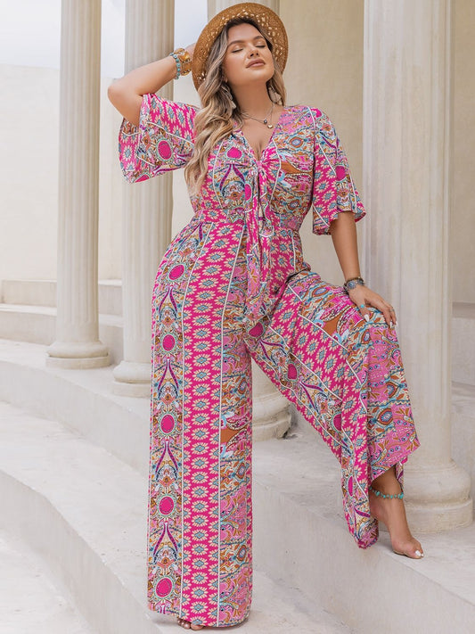 Eastern Vibes Plus Size Wide Leg Jumpsuit (2 Variants)