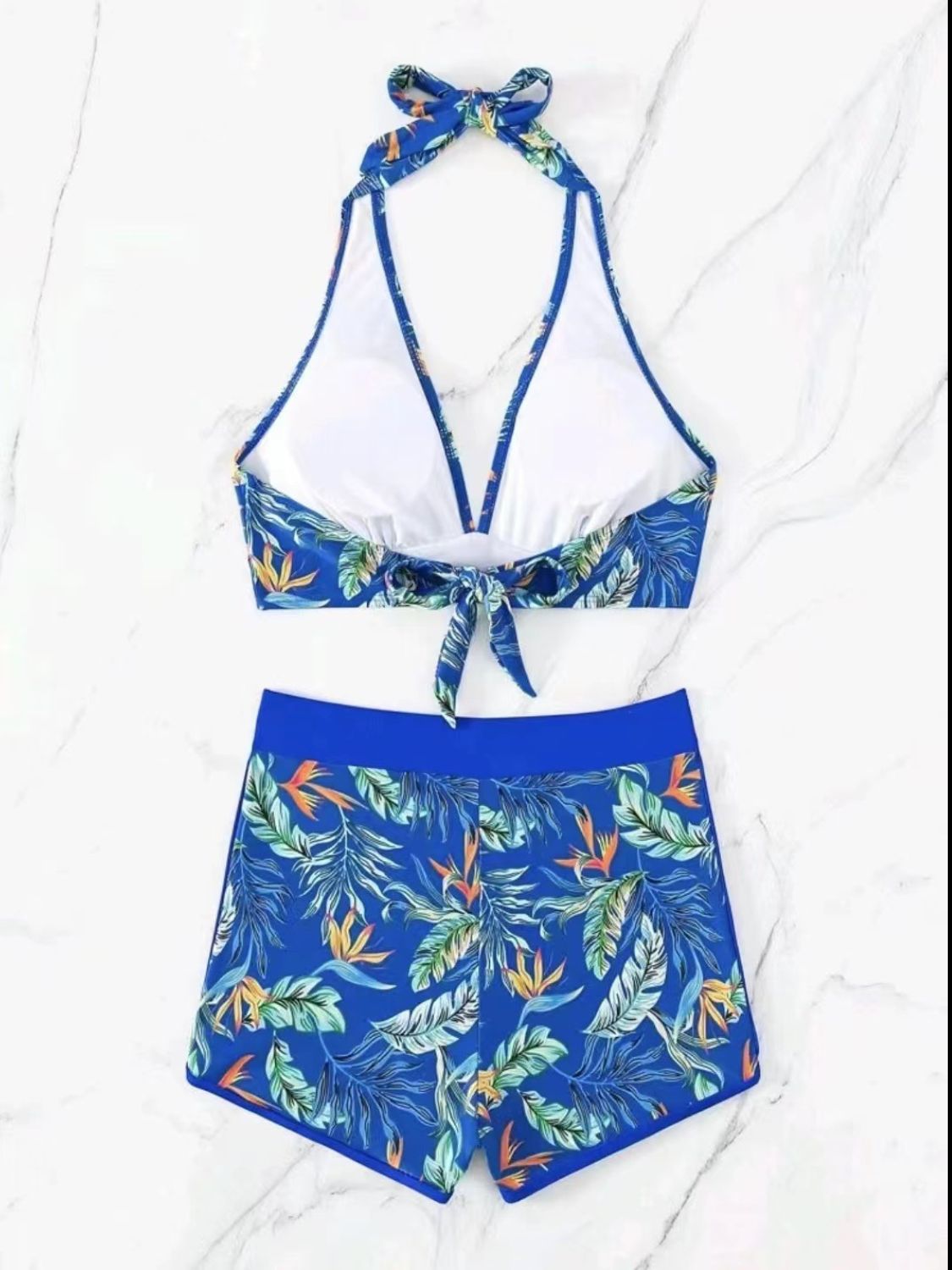 Printed Halter Neck Two-Piece Swim Set (3 Variants)