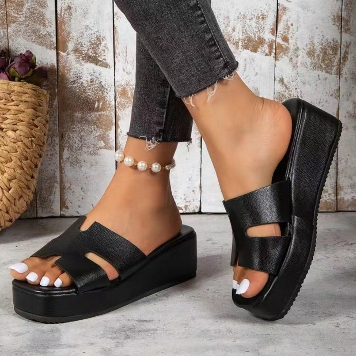 X Marks The Spot Wedge Sandals (5 Variants)