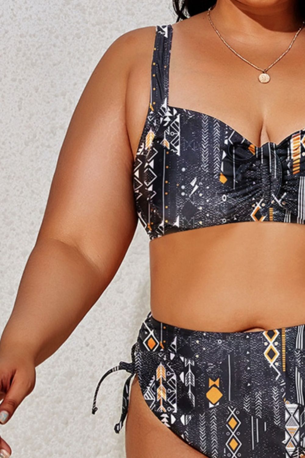 Plus Size Printed Wide Strap Two-Piece Swim Suit (9 Variants)