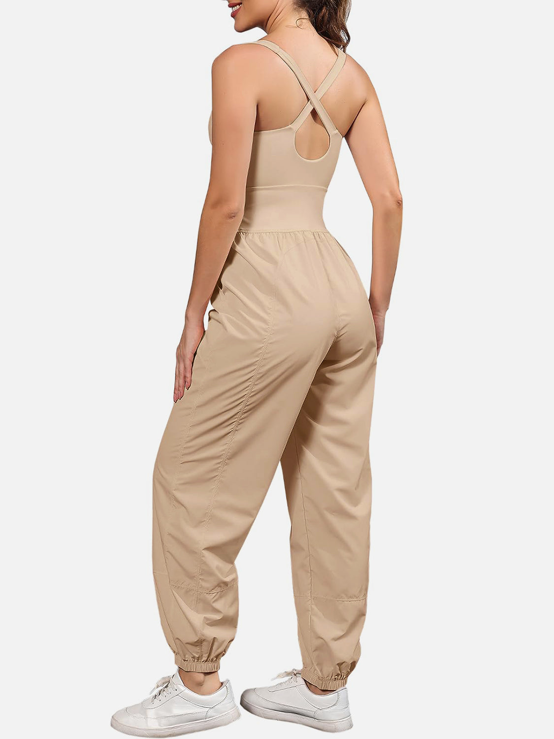 Cutout Scoop Neck Wide Strap Jumpsuit (9 Variants)