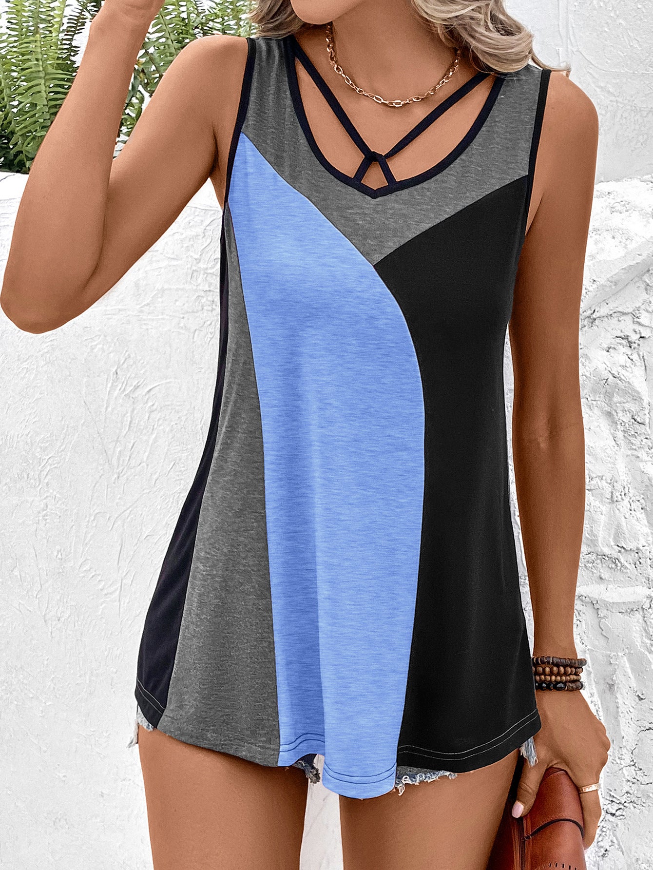 Color Block Tank Top (3 Variants)