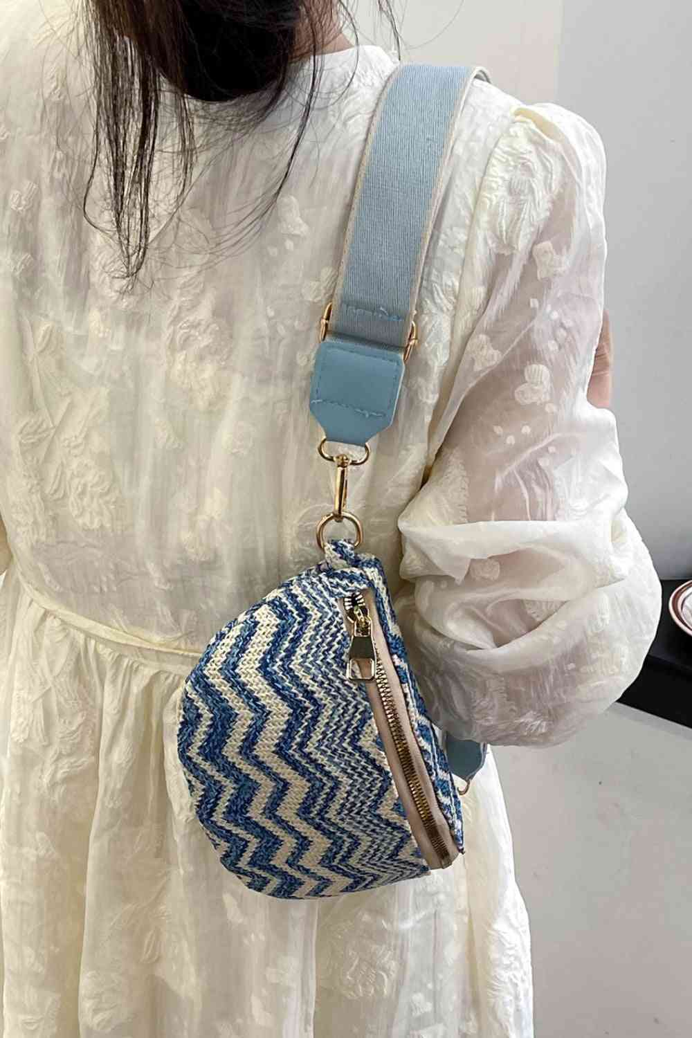 Adored Chevron Straw Sling Bag (3 Variants)