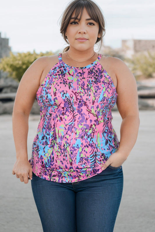 Spring in Bloom Plus Size Sleeveless Tank Top