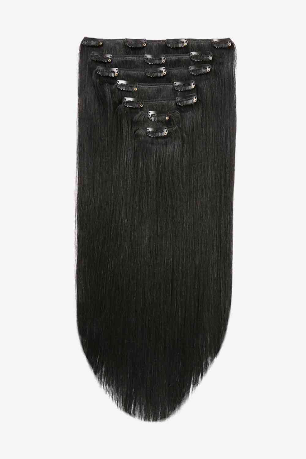 16" Clip-in Straight Indian Human Hair Extensions