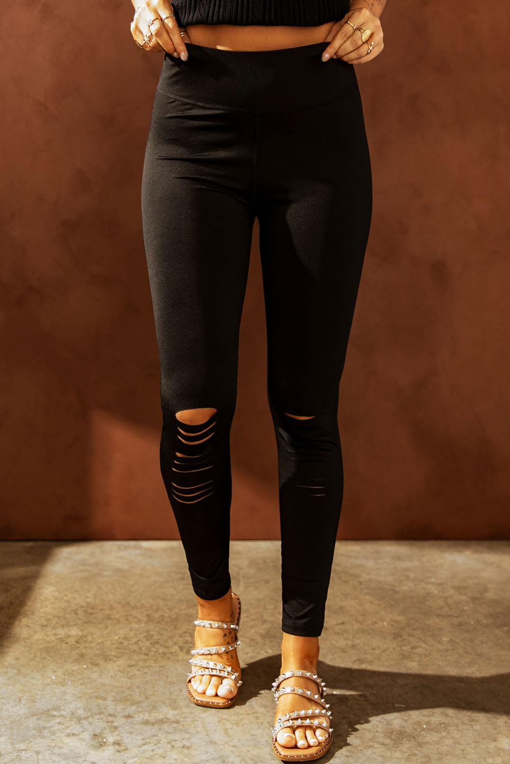 "What I Kneed"  Distressed Slim Fit Leggings