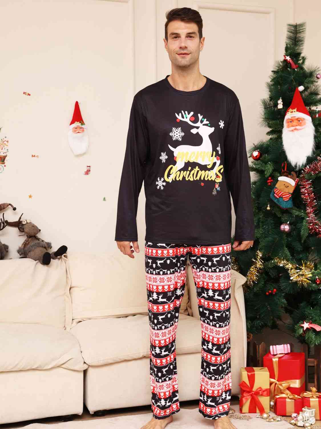 Matching Men's "Merry Christmas" Pajama Set