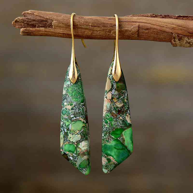 Gold-Plated Copper Dangle Earrings