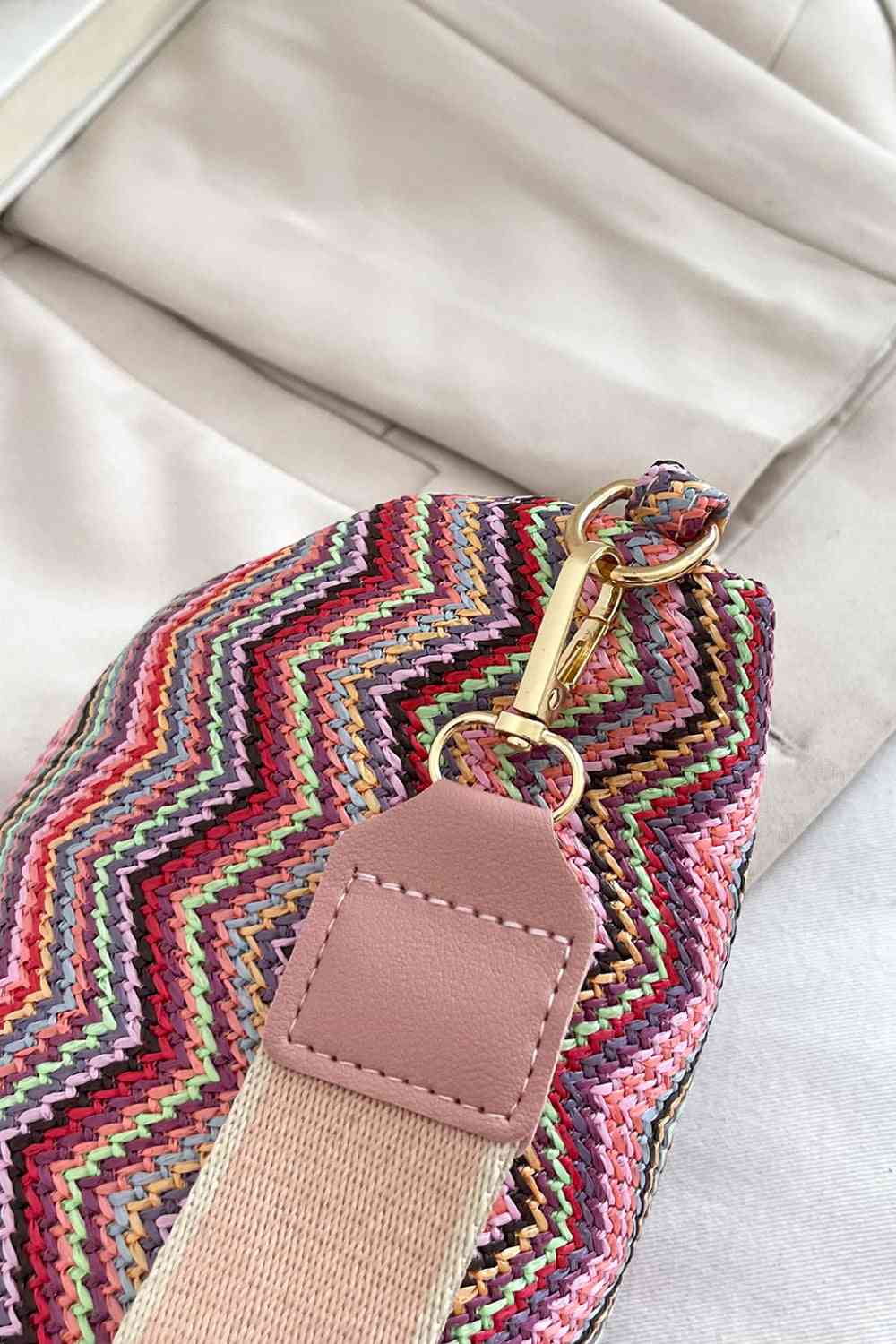 Adored Chevron Straw Sling Bag (3 Variants)