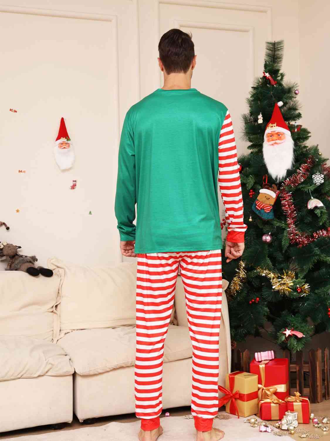 Matching Men's Candy Cane Pajama Set