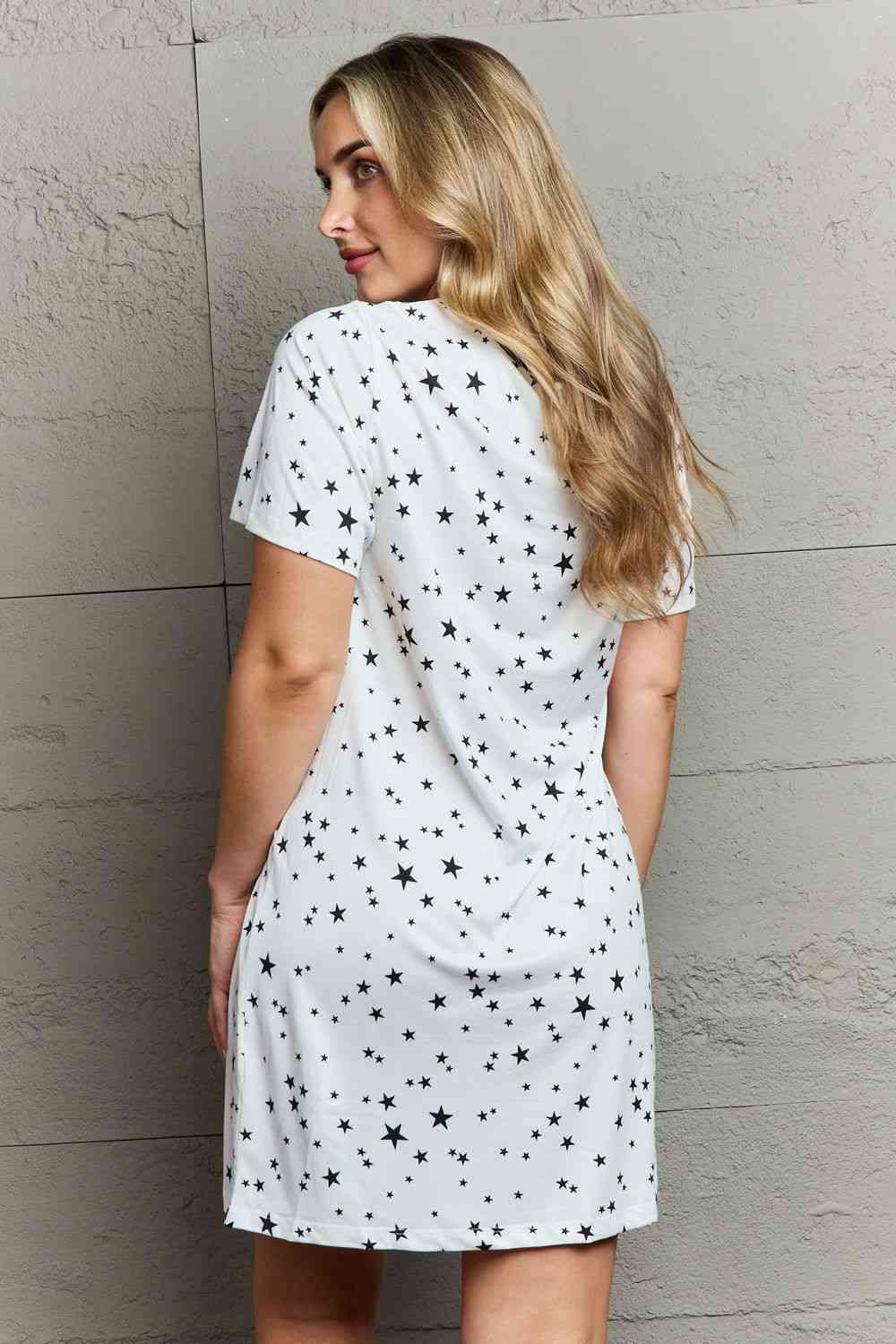 MOON NITE Quilted Quivers Button Down Night Gown