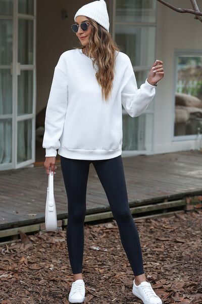 Letter Graphic Dropped Shoulder Sweatshirt