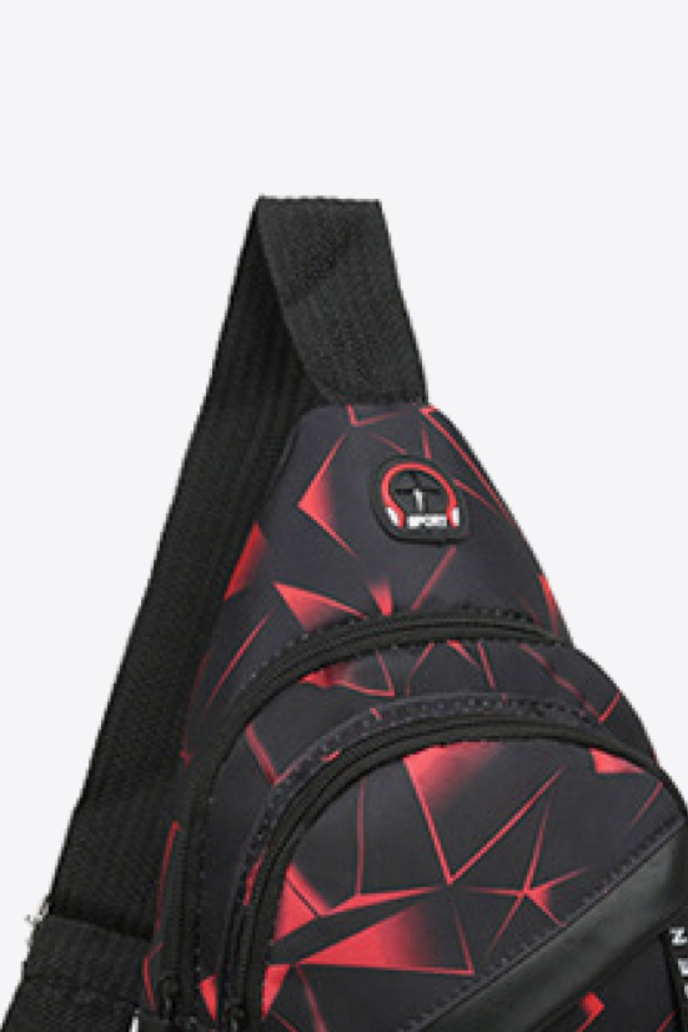 Geometric Sling Bag with USB Design