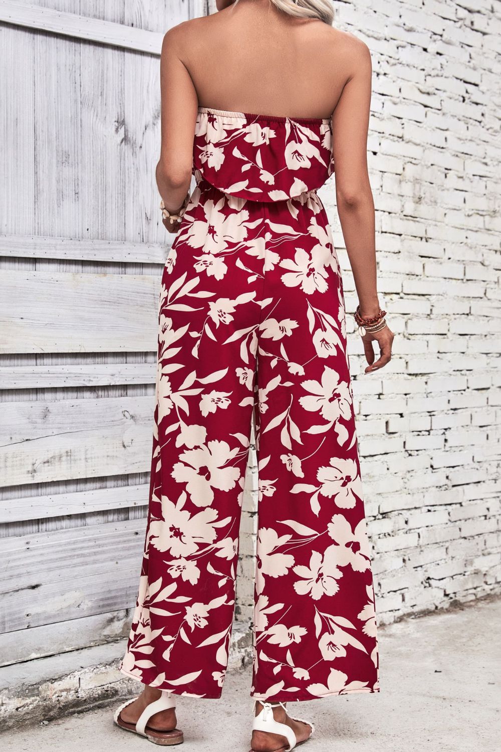 Hawaii Vibes Strapless Wide Leg Jumpsuit (4 Variants)